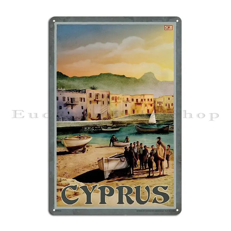 Travel Poster 12 Kyrenia Cyprus Metal Plaque Poster Club Living Room Designing Pub Decoration Tin Sign Poster