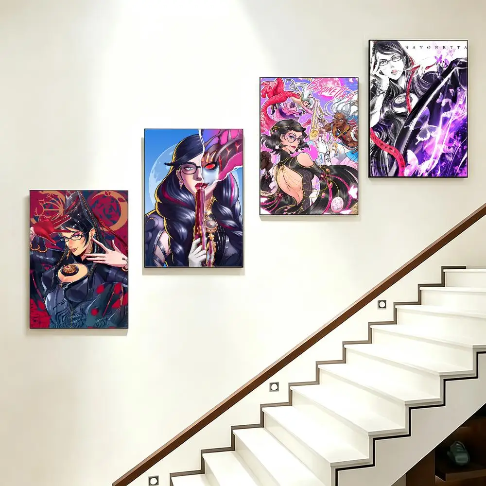game Bayonetta Poster Poster HD  Printing Soothing and Cream Style Home Decor for the Living Room cafes Gift Giving