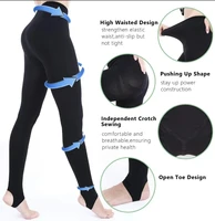 Pantimedias de compresión médica graduadas con punta abierta, soporte para piernas de 20-30mmHg para venas varicosas, Edema, medias de compresión altas hasta el muslo