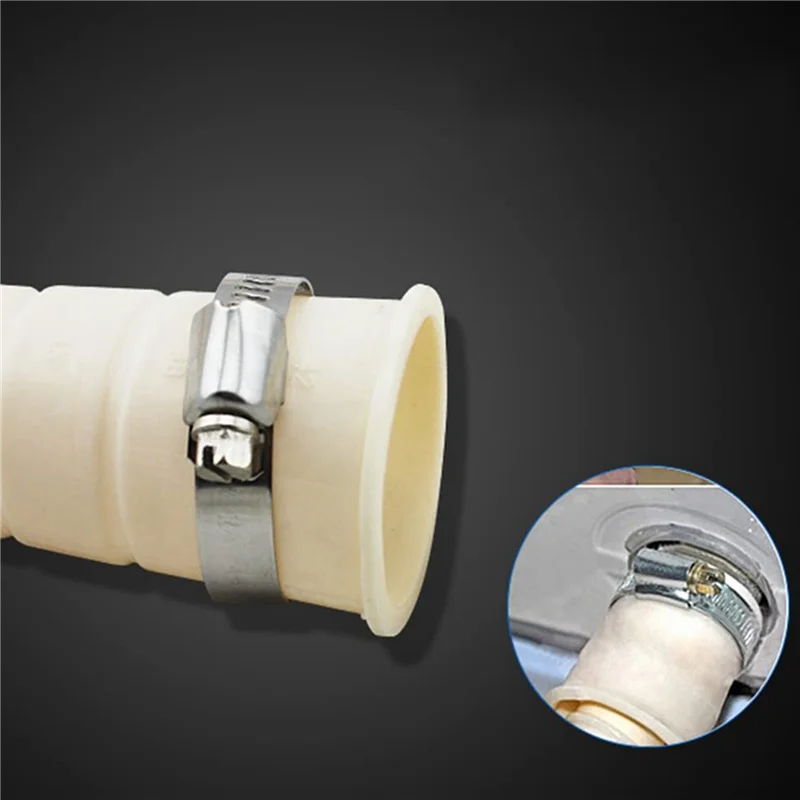 مجموعة خرطوم تصريف الغسالة FZFZ مكونة من 4 قطع، مجموعة تمديد أنابيب الصرف تناسب جميع خرطوم الصرف، مع مشبك خرطومين، 1 متر