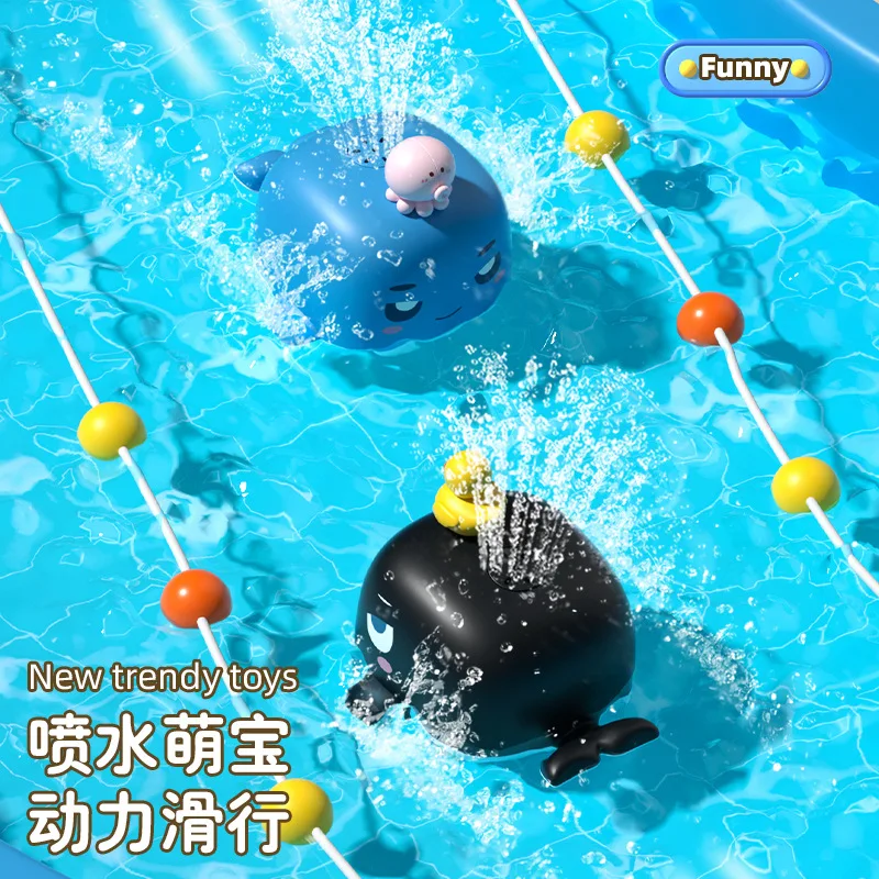 Cartoon per bambini balena d'acqua elettrica bagno per bambini bagno bagno acqua nebulizzata giocattoli educativi estate