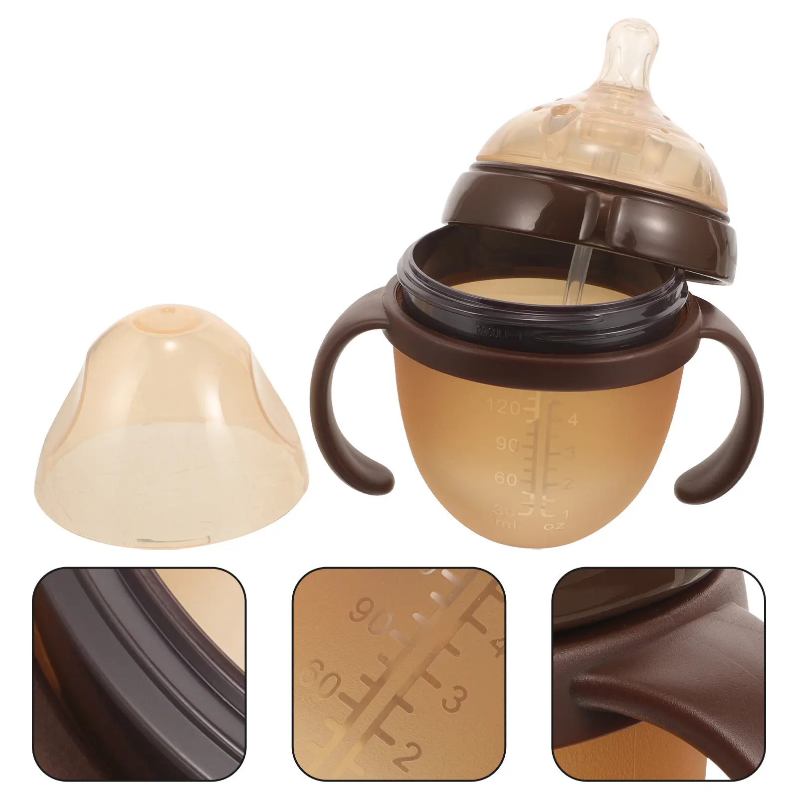 

Baby Bottle Silicone Newborn Infant Feeding Bottle Soft Resistant Lightweight Compact Design for Home