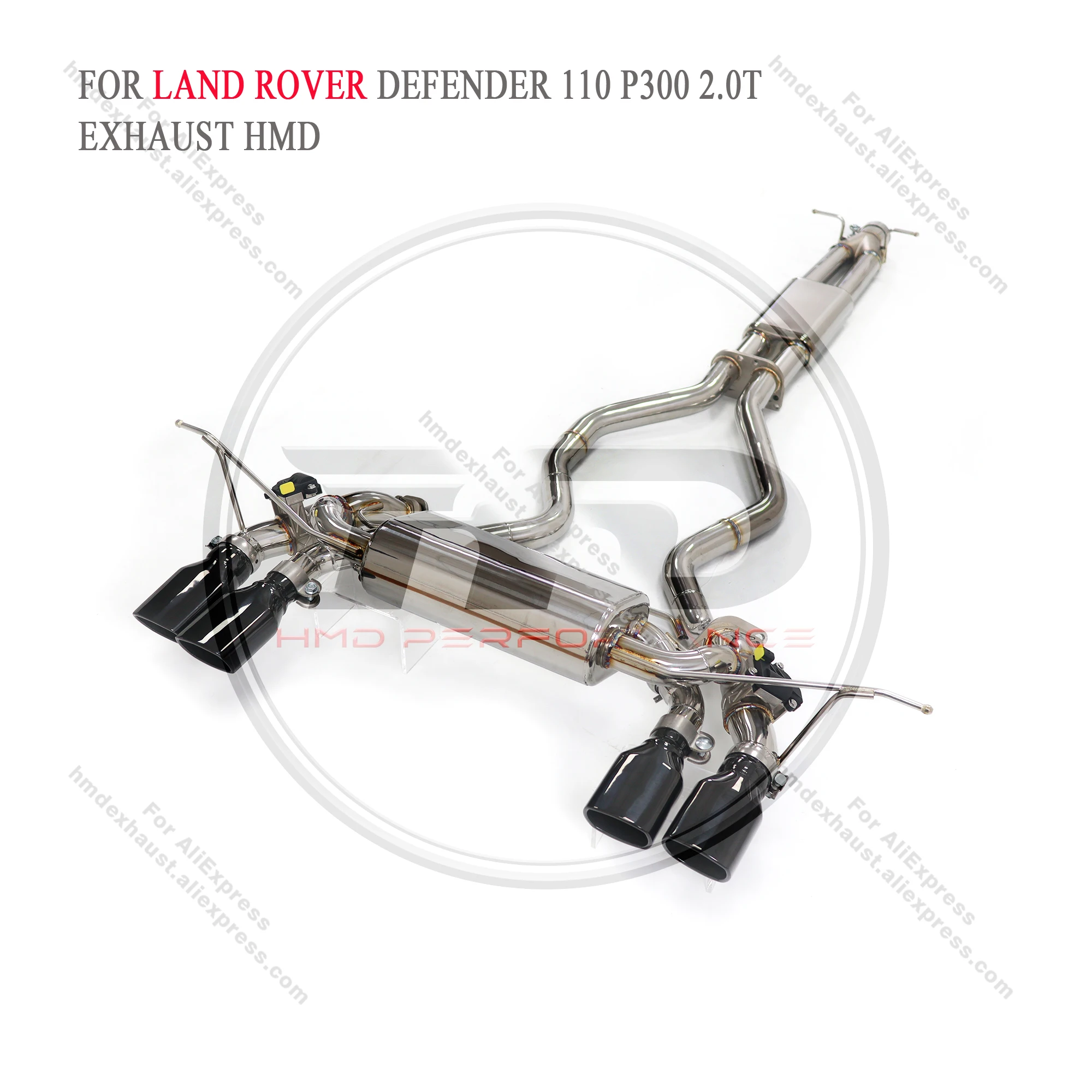 HMD Exhaust System Stainless Steel Performance Catback for Land Rover Defender 110 P300 2.0T Muffler With Valve