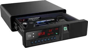 Slide-Away Pistol Handgun Quick Access Gun Safe with LCD Display of Temp,Humidity,Time,Low Battery Warning,Unlock State,Drawer S