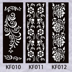 Henna Índia Hollow Airbrush Stencil, Estêncil de Corpo Temporário Tatuagem, Adesivo para Desenho, Preto, Impermeável, Braço, 1 Pc