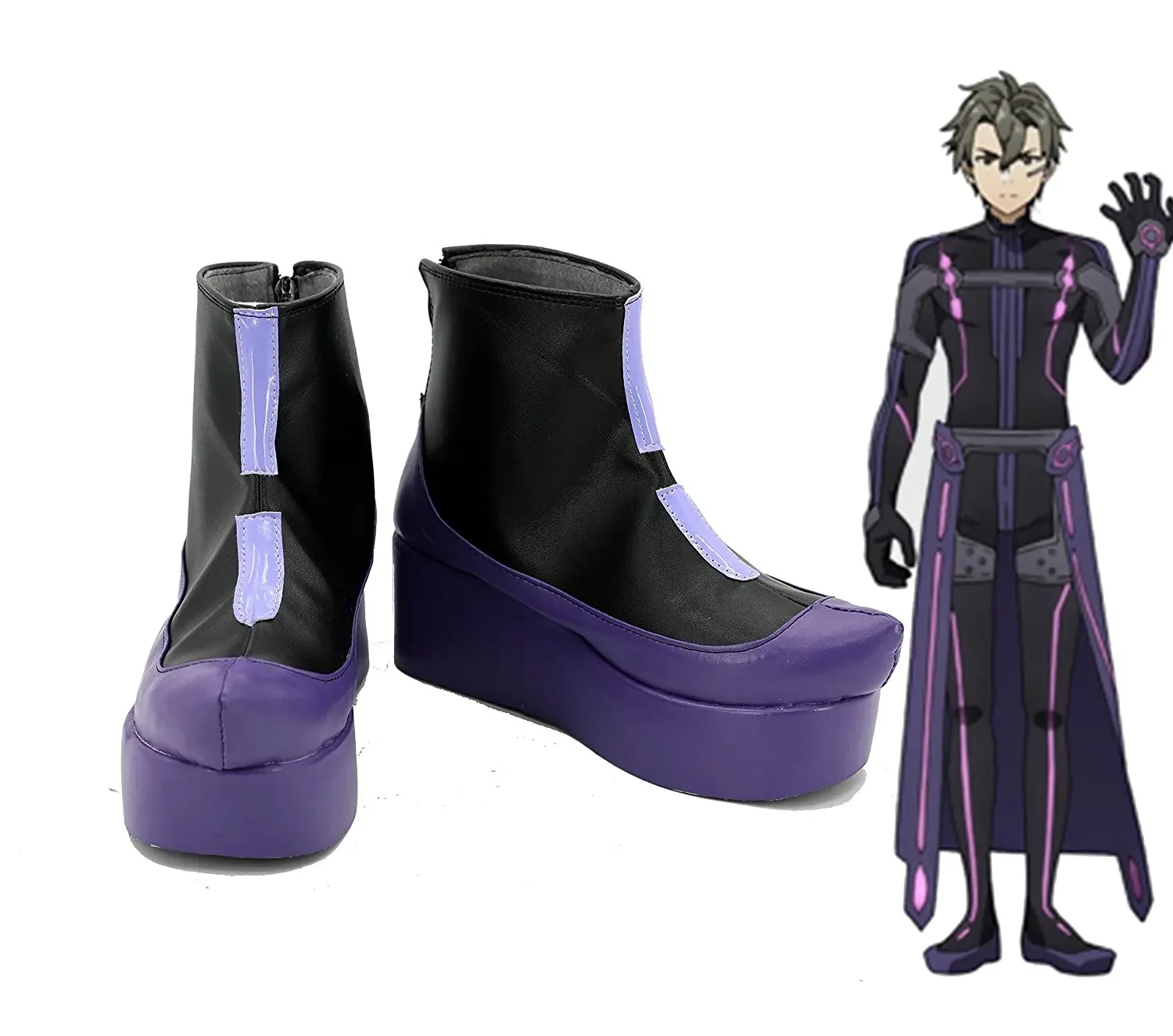 

Sword Art Online Ordinal Scale Eiji Cosplay Boots Shoes Custom Made Any Size