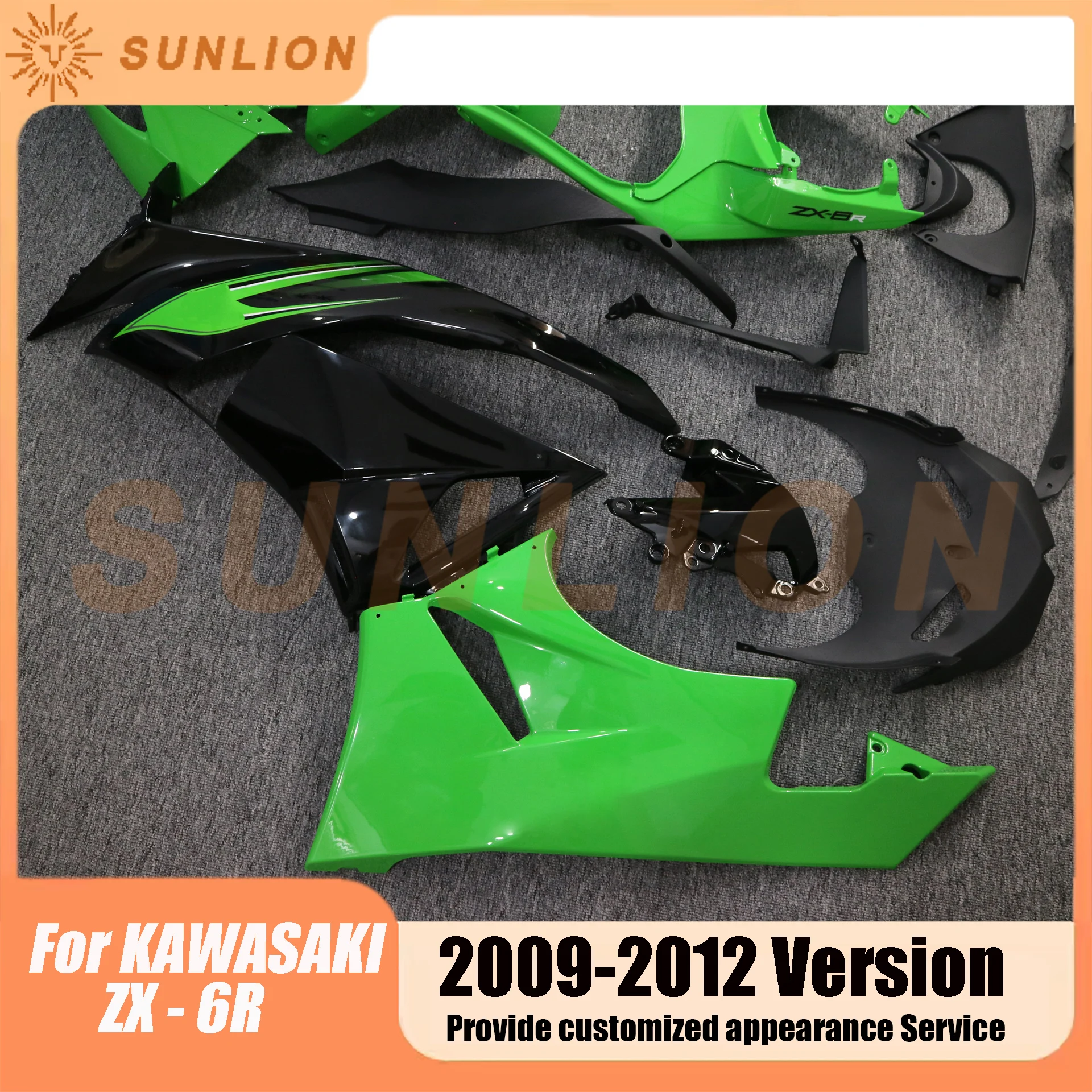 Body Full Fairing Kit For KAWASAKI NINJA ZX-6R 09-12 ZX6R ZX 6R 6 R 09 10 11 12 2009 2010 2011 2012 Fairing