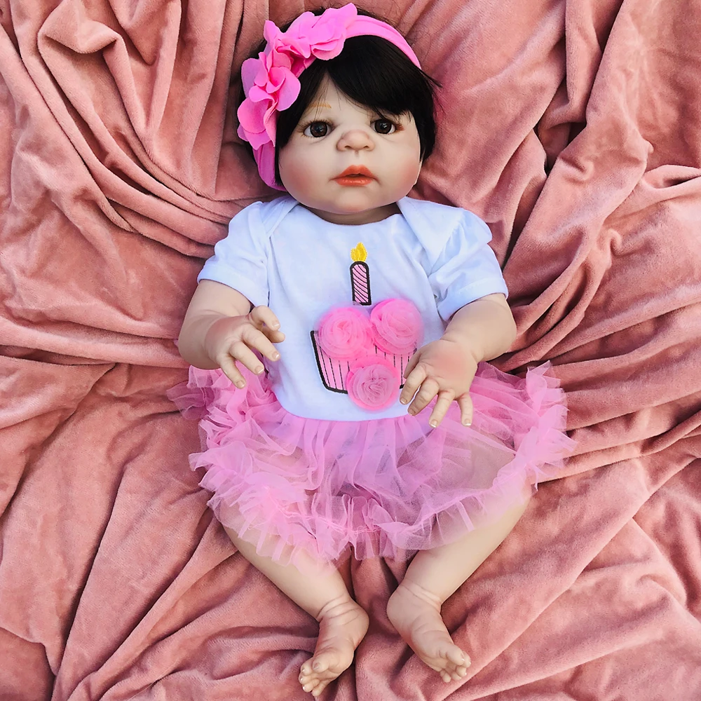 

Cuddly Victoria Bebe Reborn Girl Full Body Silicone Doll 55cm Collectible Lifelike Realistic Art Reborn Dolls muñecas reborn