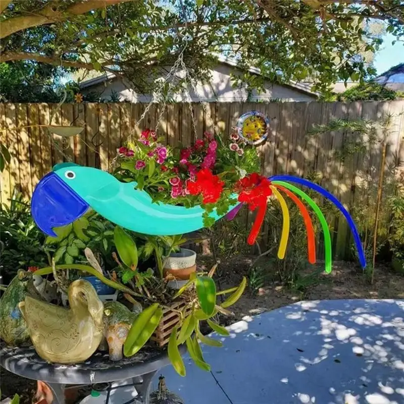 A27F-Metal Flower Pot Exquisite Shape Colorful Flower Pot Hanging Planter Garden Decorative Flower Pots