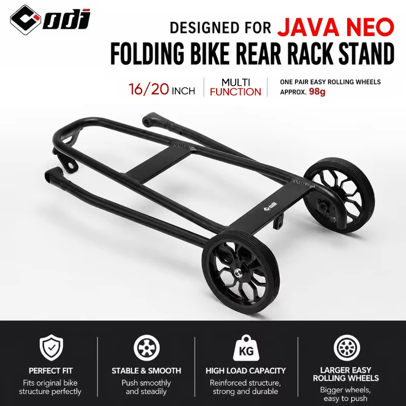 AliExpress ODI Rear Rack for JAVA NEO 16in 20in Folding Bike Rear Bracket with Wheel Cycling Expansion Luggage Rack Specialized Accessories