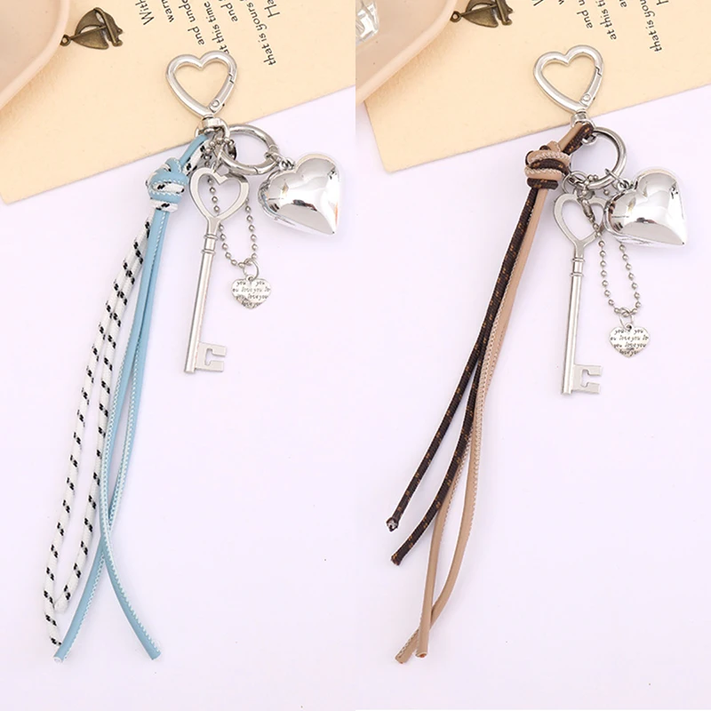 Creative Heart Weave Rope Keychain Simple Versatile Keychain For Women Girls Exquisite Backpack Decoration Accessories Gifts image 5