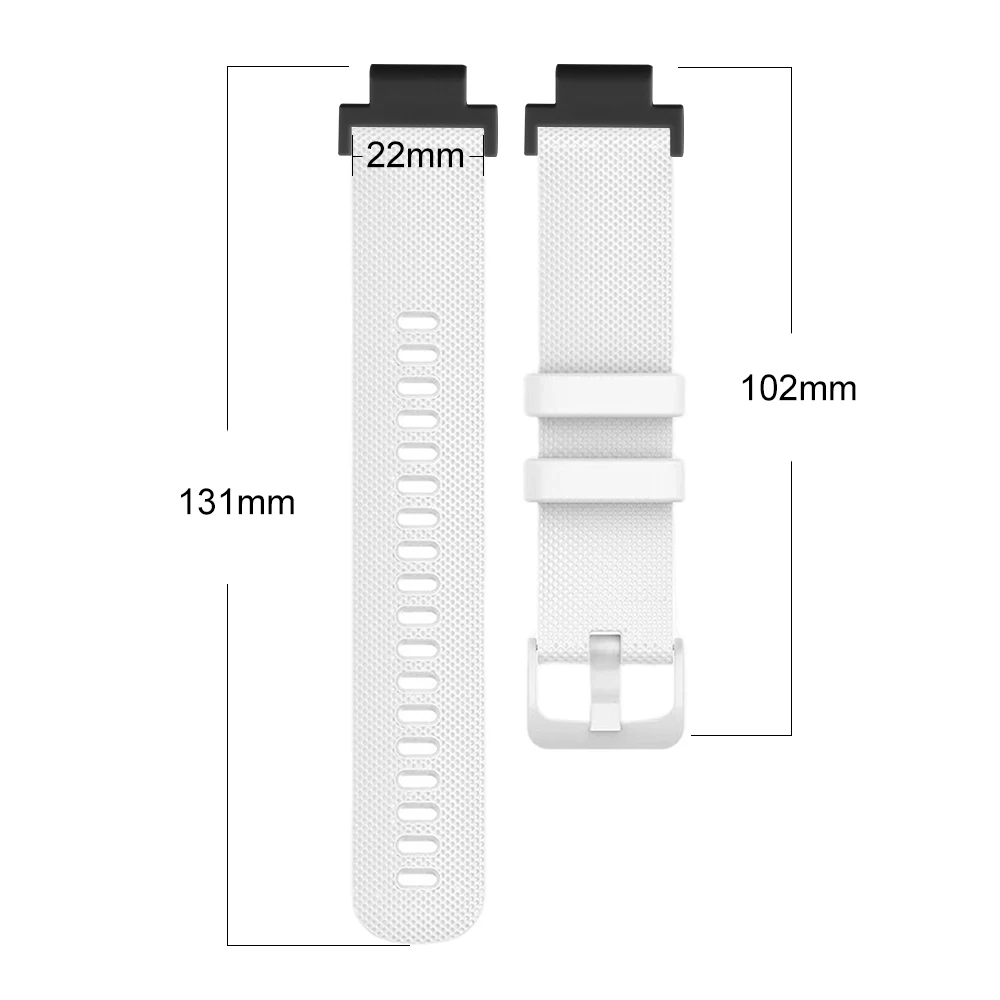 حزام ساعة سريع الإصدار لساعة Garmin 235 سوار صغير بنمط مربعات خفيف الوزن من السيليكون قابل للتعديل حزام ساعة ذكية