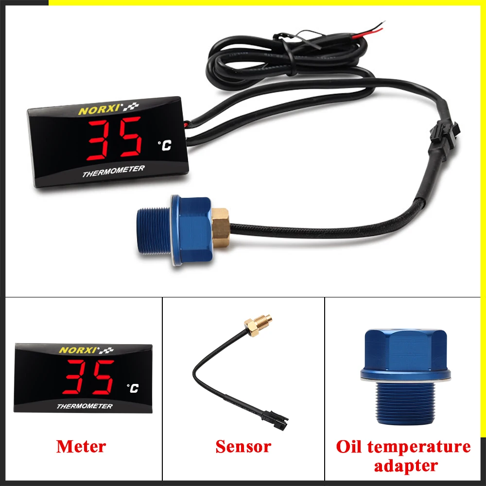 

norxi oil termometro moto meter For VESPA GTS TMAX 530 500 NMAX PCX FORZA 350 XMAX 300 400 X ADV 750 accessories