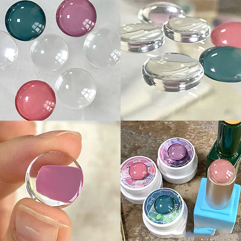 50PCS Transparent Glass Nail Art Display For Showing Gel Polish Designs Nail Color Board Tips Card Manicure Tools