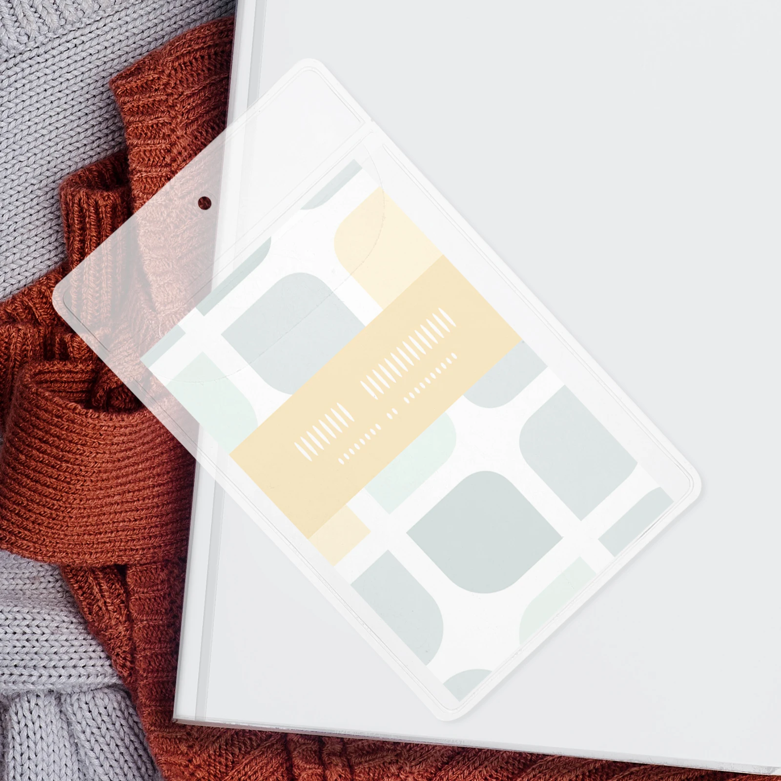 

12pcs Card Sticker Covers Index Label Holders Reusable Sleeves Practical Pockets for Shop Library Home Office School Travel