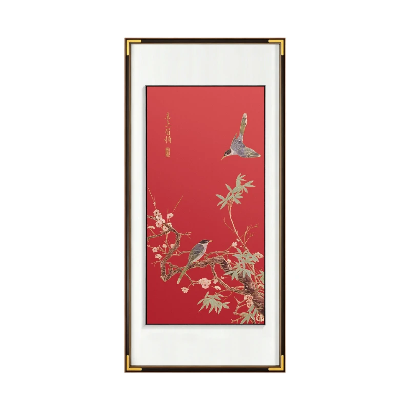 Flower and bird living room background painting corridor aisle study hanging painting, porch decorative painting