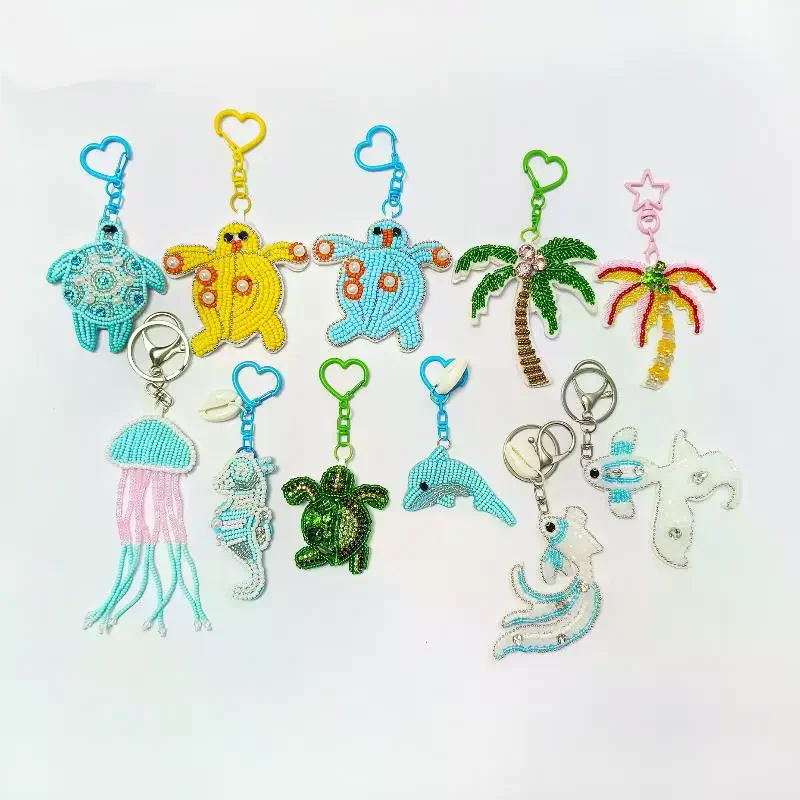 Очаровательная нашивка с аппликацией в виде морской жизни, кокосовой пальмы, кристаллы, морская звезда, блестки, одежда ручной работы из бисера, пришивные нашивки, сумка, кулон