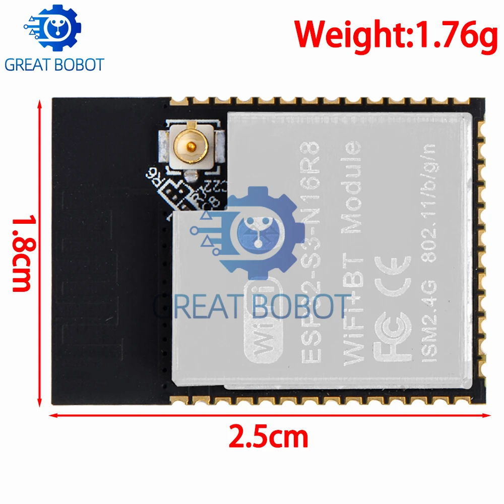 ESP32 ESP-32 Wireless Module ESP-32U ESP32-S ESP-32 ESP-32S ESP32-C2 ESPC2-12  ESP32-S3-N16R8 Dual-core WiFi& Bluetooth-compatib view 4