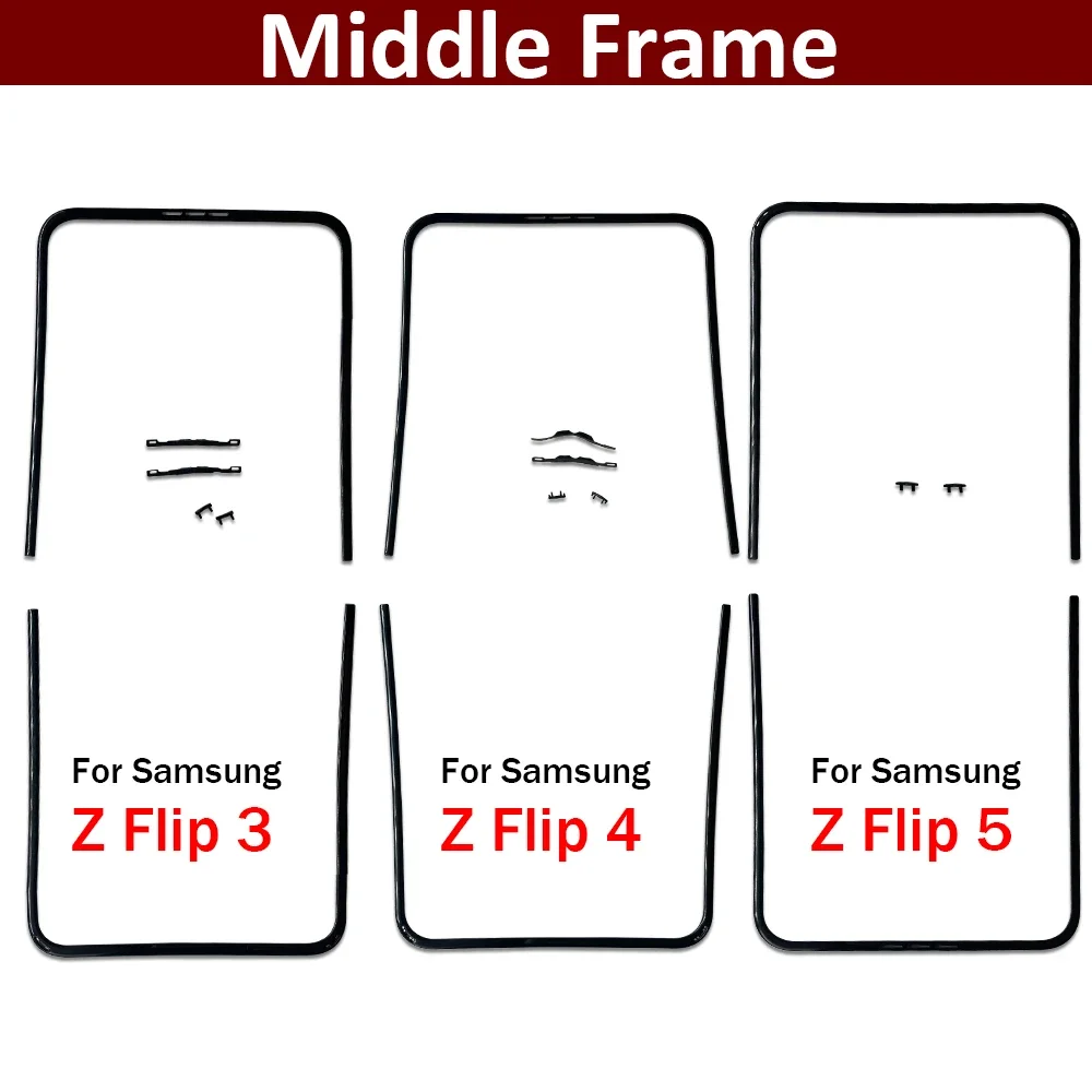 

Новинка для Samsung Z Flip 3 4 5 F731 F721 F711, подставка для переднего экрана, средняя рамка, рамка, кронштейн для ЖК-дисплея, пластиковый Hoder