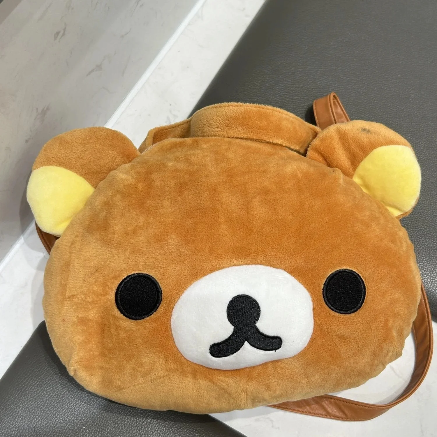 New Cute Rilakkuma Bear Face Children Girls Plush Stuffed Shoulder Bags Tote Bag Handbags for Women