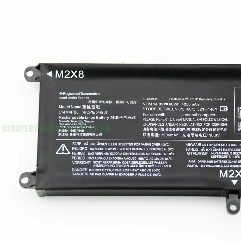 CP Laptop Battery L14M4PB0 L14S4PB0 14.8V/60Wh/4050mAh For Savior 14-ISK 15-ISK Rescuer 14ISK Series Notebook