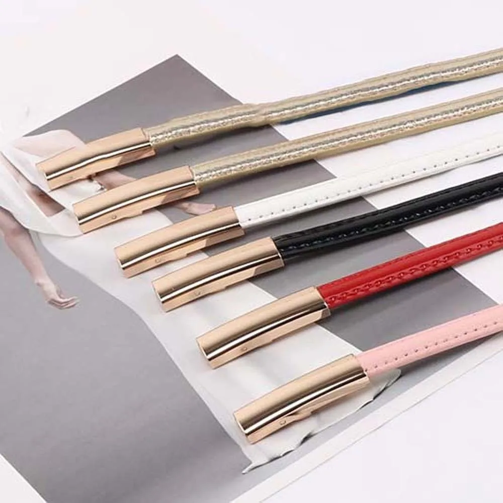 조정 가능한 특허 가죽 벨트 다목적 내구성 얇은 버클 벨트 솔리드 컬러 의류 액세서리 여성 허리띠 소녀