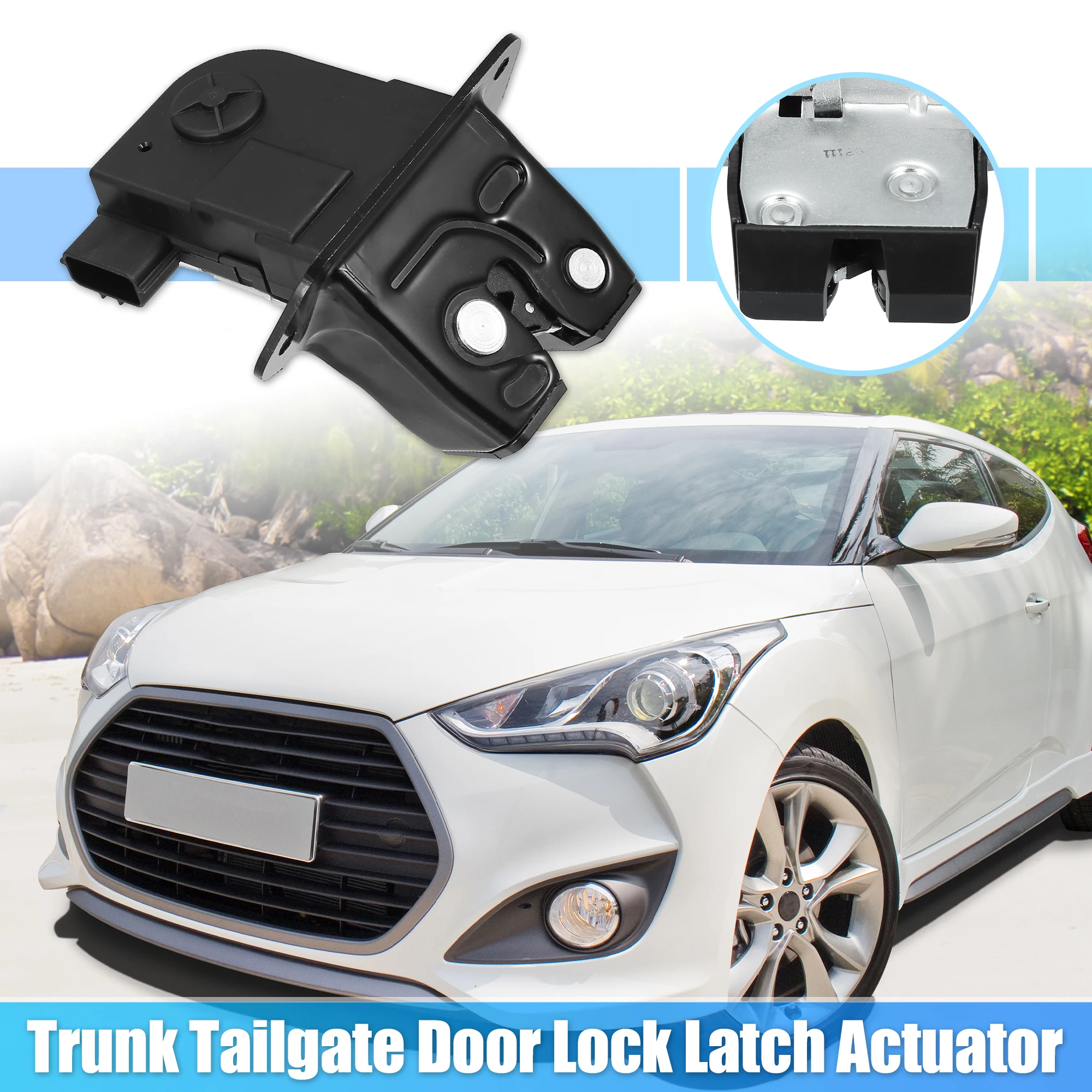 

uxcell Car Trunk Replaceable Latch Lock Actuator 81230-2V000 for Hyundai Veloster 2012-2017 Auto Accessories