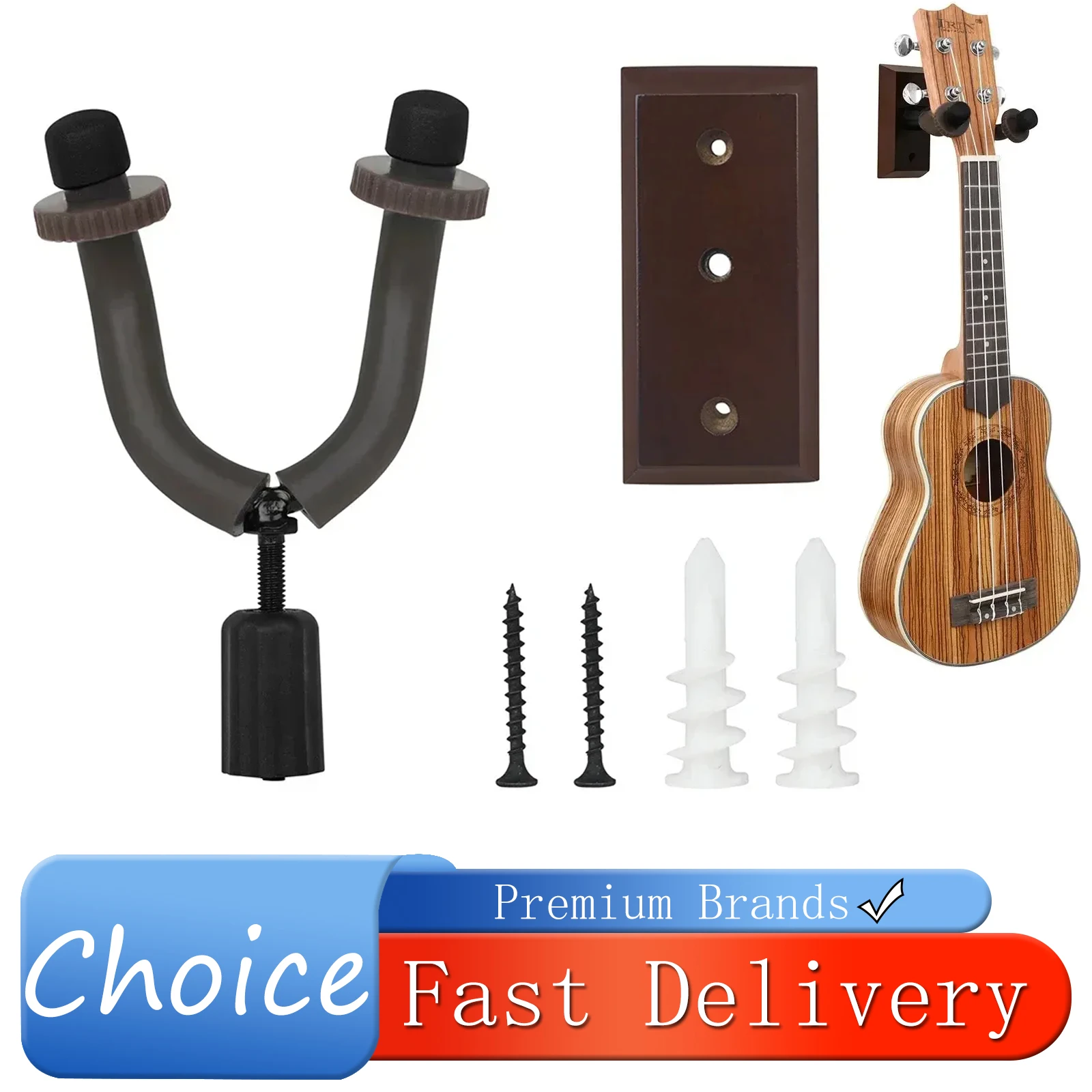 IRIN Guitar Hooks Wall Portable Stand Mounted Walnut Base Removable Guitar Stand Violin Bass Ukulele Guitar Universal Accessory