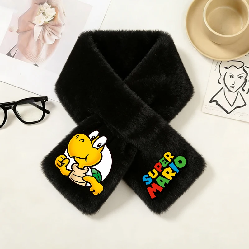 سوبر ماريو الكبار الطفل الأوشحة الإبداعية الكرتون أنيمي طفل وشاح الشتاء موضة الدافئة الرجال النساء منديل لطيف الخمار الهدايا