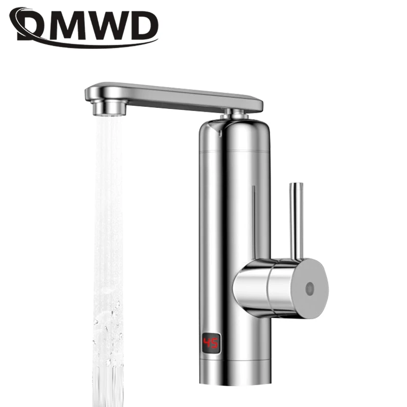 DMWD 3000W Electric Water Heater Hot Water Faucet Instant Heating Faucet Tankless Water Tap LED display Fast Heating Under Type