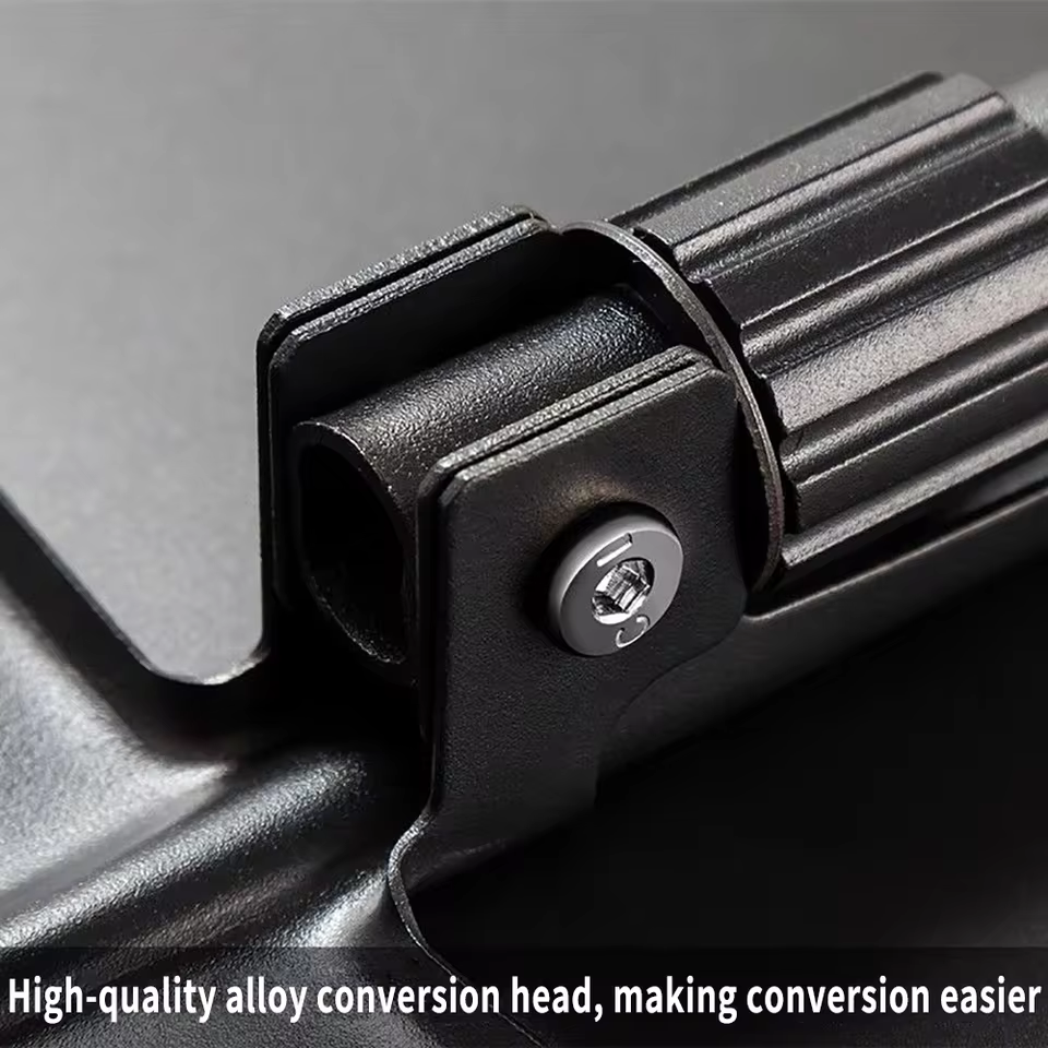 Close-up of carbon steel Folding Shovel blade showing serrated saw edge texture
