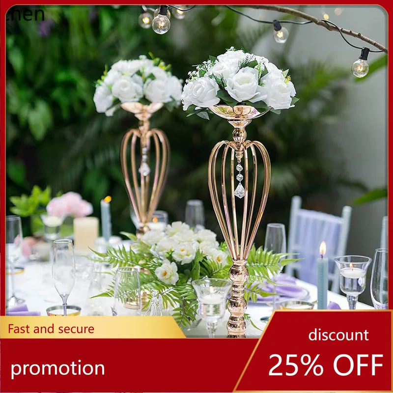 

Hxl iron electroplated twisted candlestick banquet hall floral decoration
