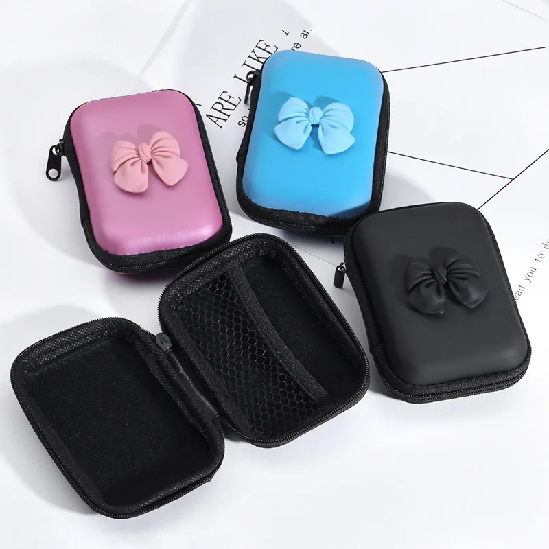 Eva Watch Storage Box Portable Waterproof Earphone Bag Love Pattern Multi Functional Digital Product Storage Box