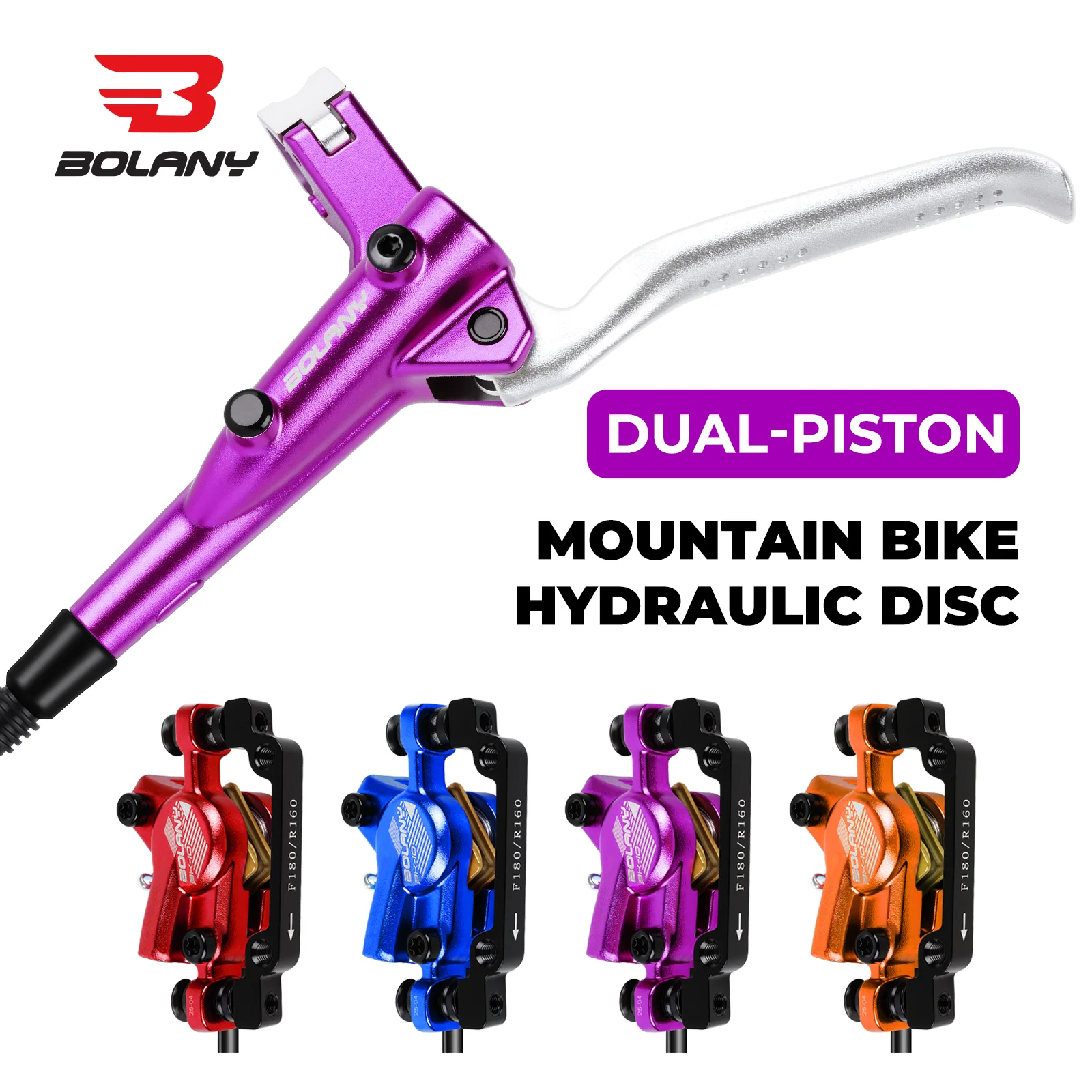 BOLANY VTT freins hydrauliques avant arrière Double Piston étrier ensemble Force 160mm Rotors vtt freins vélo accessoires