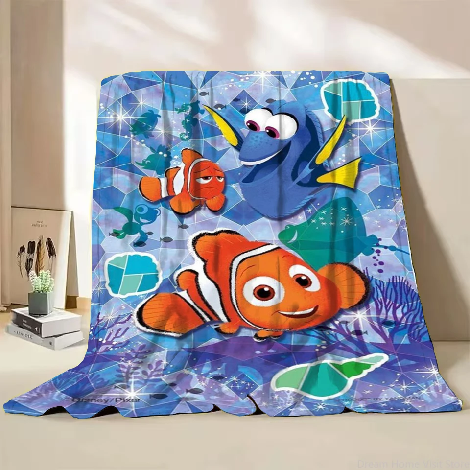 

Disney Finding Nemo Flannel Fluffy Blanket for Home Bedroom Bed Sofa Office Children's Cover Adult Soft Blankets Baby Cute Gifts