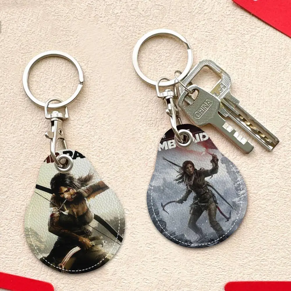 لارا كروفت تومب رايدر باب التحكم في الوصول المفاتيح فندق الأسرة مفاتيح الوصول الغطاء الواقي بطاقة الهوية العلامات الموجودة في قاعدة المفتاح