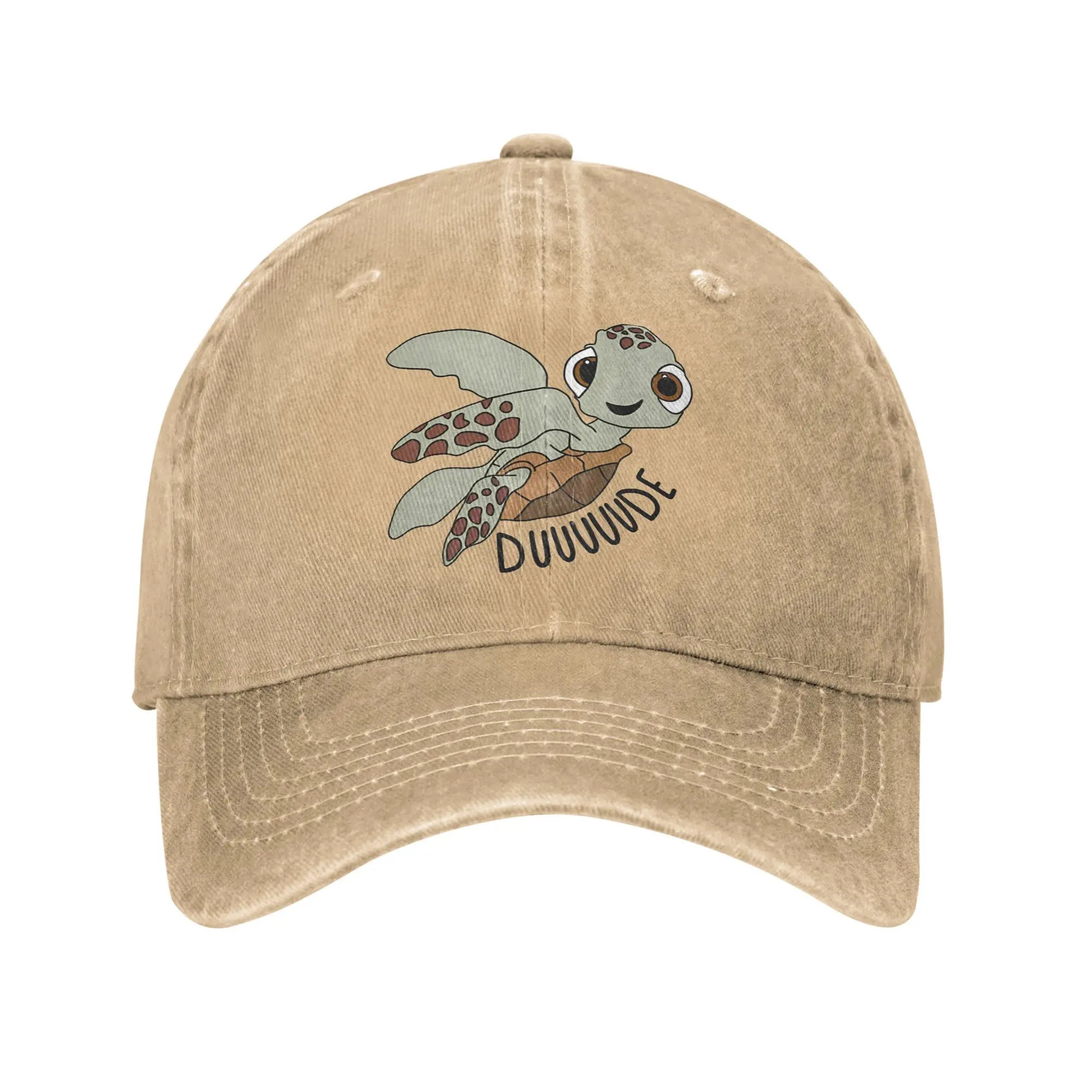 

Finding Nemo Squirt Lil Dude Baseball Cap Vintage Distressed Denim Washed Cartoon Snapback Cap Outdoor All Seasons Travel Hat