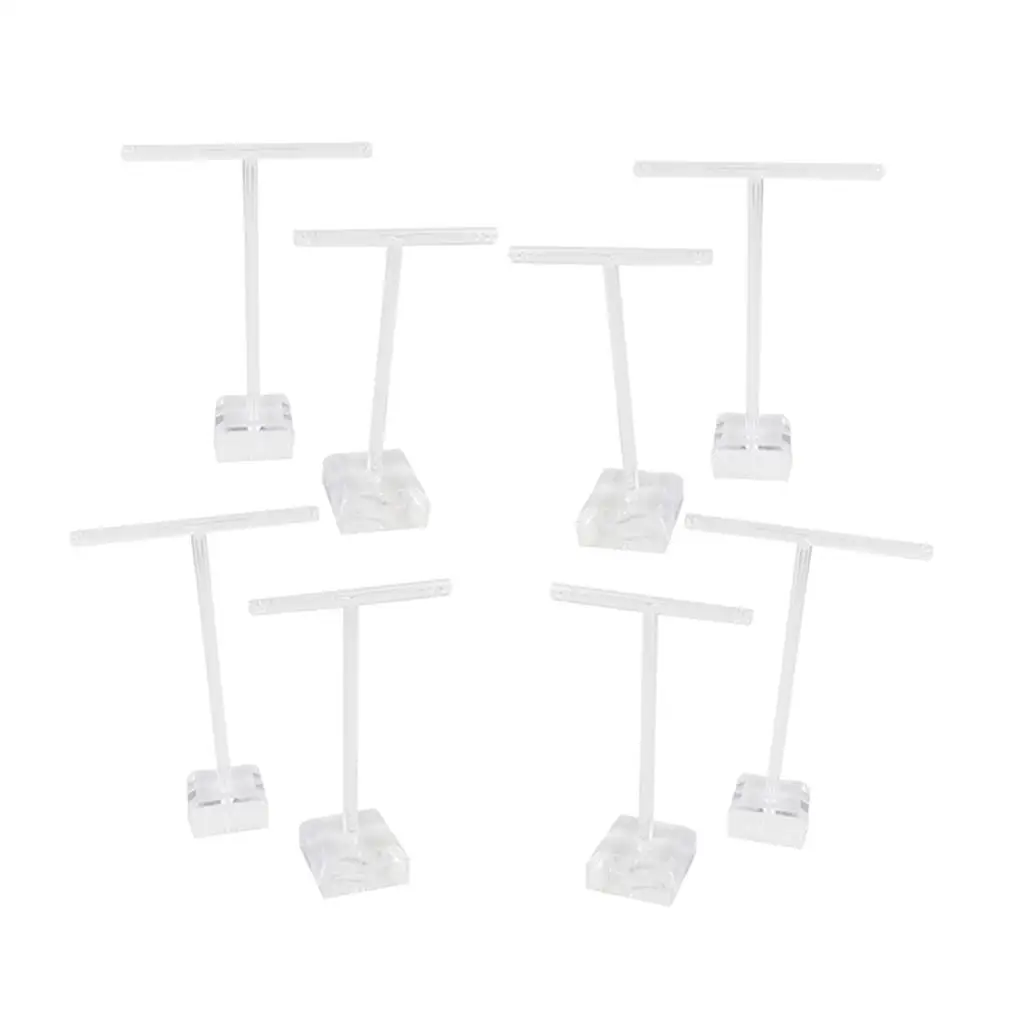 

Подставка для сережек, 8 шт., акриловая витрина для украшений, Т-образная форма