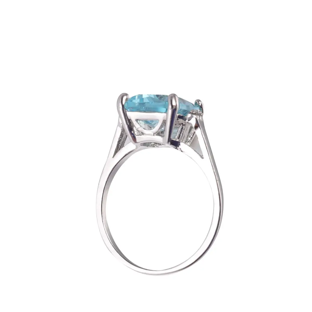 

Topaz Engagement Ring Women Light Crystal Jewelry Elegant Fashion Gift Idea Wedding Party Accessories