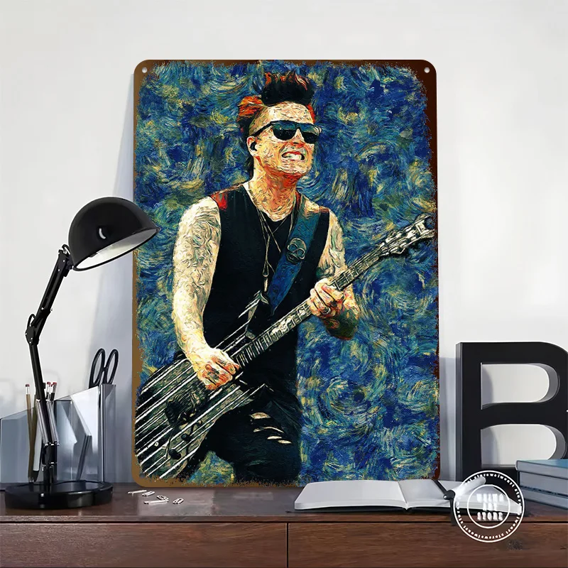 Synyster Gates Metal Poster Perfect Gift for Fans Lovers Personalized Wall Art Metal Sign for Decor Room Decoration Gaming House