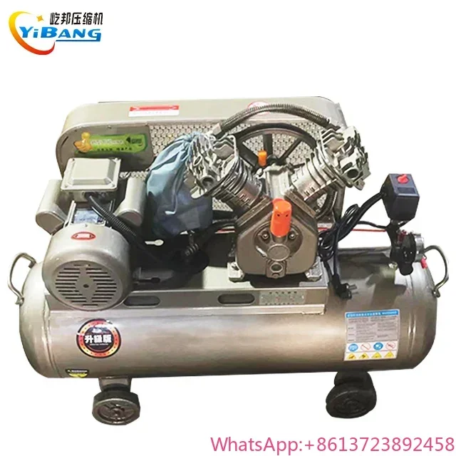 Kompresor udara YiBang 2.2KW 8bar 220V 50HZ satu fasa penggerak sabuk tangki 80L kompresor udara portabel beli kompresor untuk dijual