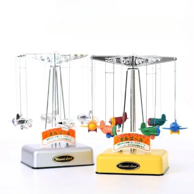 

Rotating small airplane music box home decoration music box creative gift