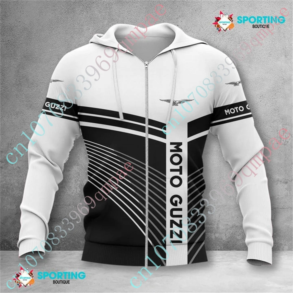 Moto Guzzi Sweatshirt Casual Hoodies For Men Women Anime 3D Printing Zip Hoodies Harajuku Pullover Unisex Clothing Custom Logo