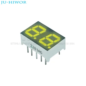 10 stücke 0,28 Zoll 10pins 2281ag 2281bg 2-stellige Bits 7-Segment-gelb grün LED-Digital anzeige Digit ron gemeinsame Anoden kathode
