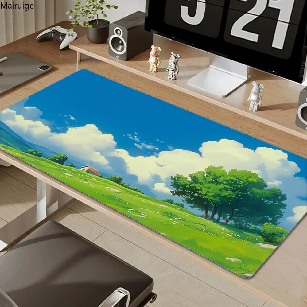 Landscape Anime Computer Mouse Pad Gamer Desk Mat Office Accessories Pc Cabinet Mousepad Keyboard Gaming Mats anti-slip