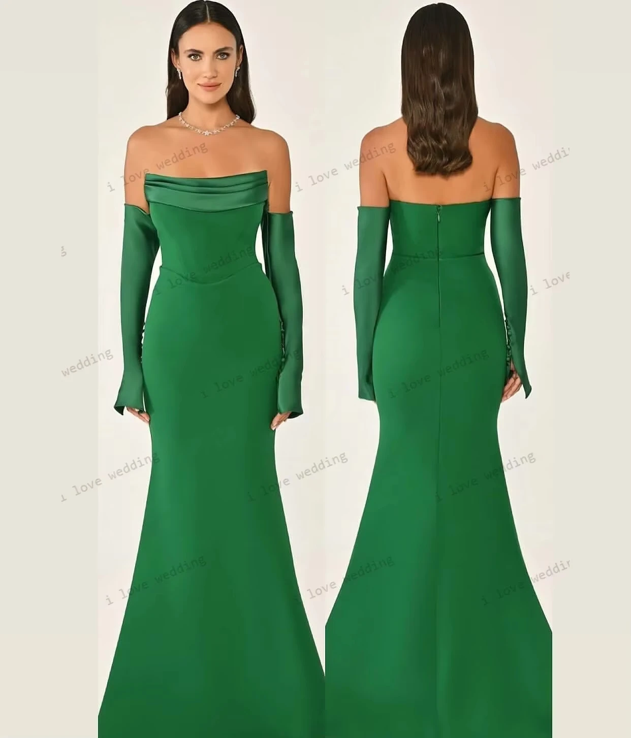 فستان حورية البحر أسود بدون حمالات للحفلات الراقصة 2025 من الساتان الأنيق لحفلات الزفاف للنساء فستان ماكسي فستان سهرة رسمي مخصص