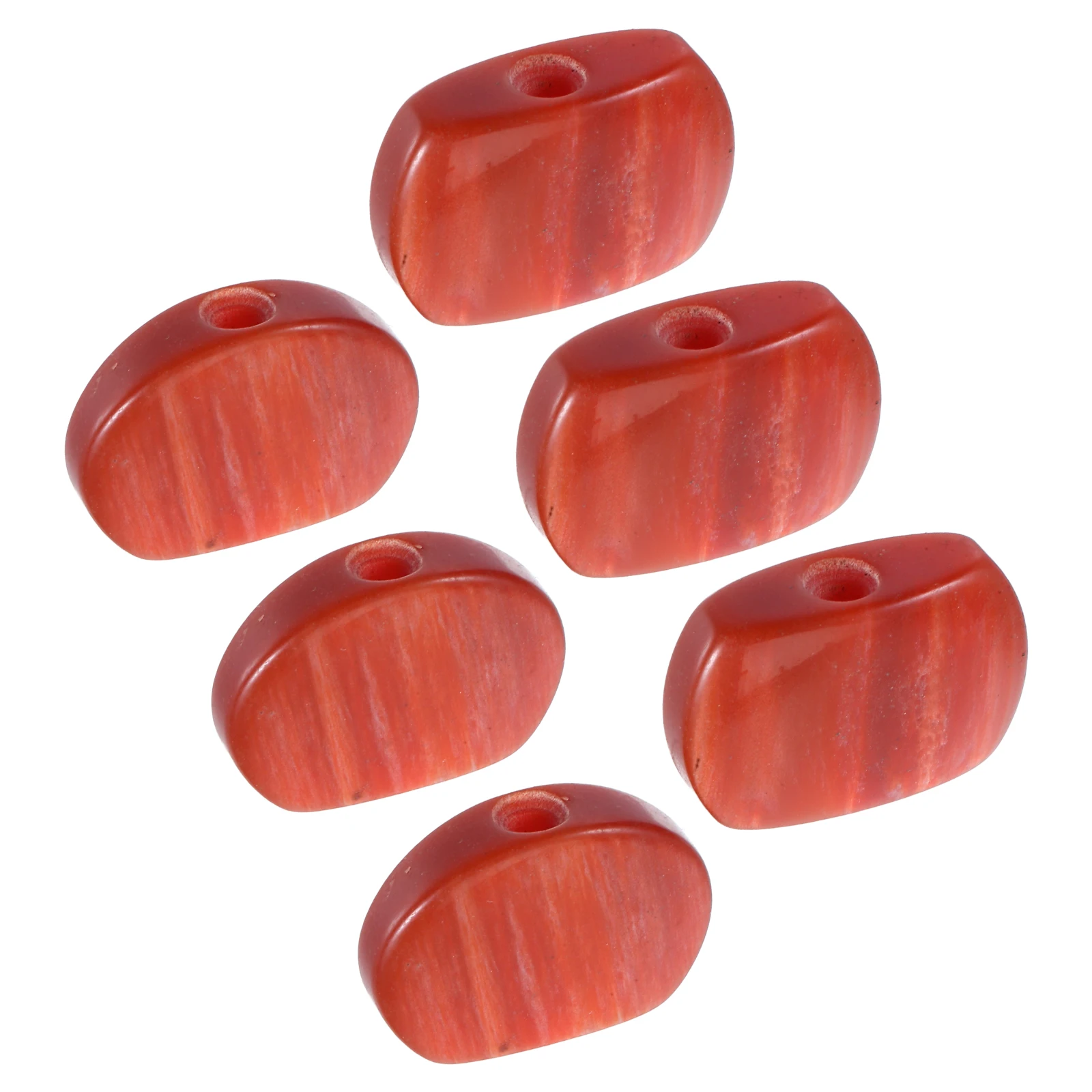 

6pcs Oval Resin Guitar Tuning Peg Buttons - High Precision Knobs for Acoustic Folk Guitars Accessories