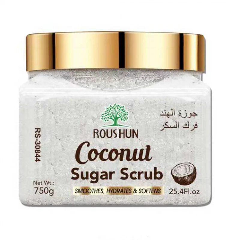 

Скраб для тела ROUSHUN с кокосовым сахаром, большой семейный формат, мягкое глубокое очищение кожи.
