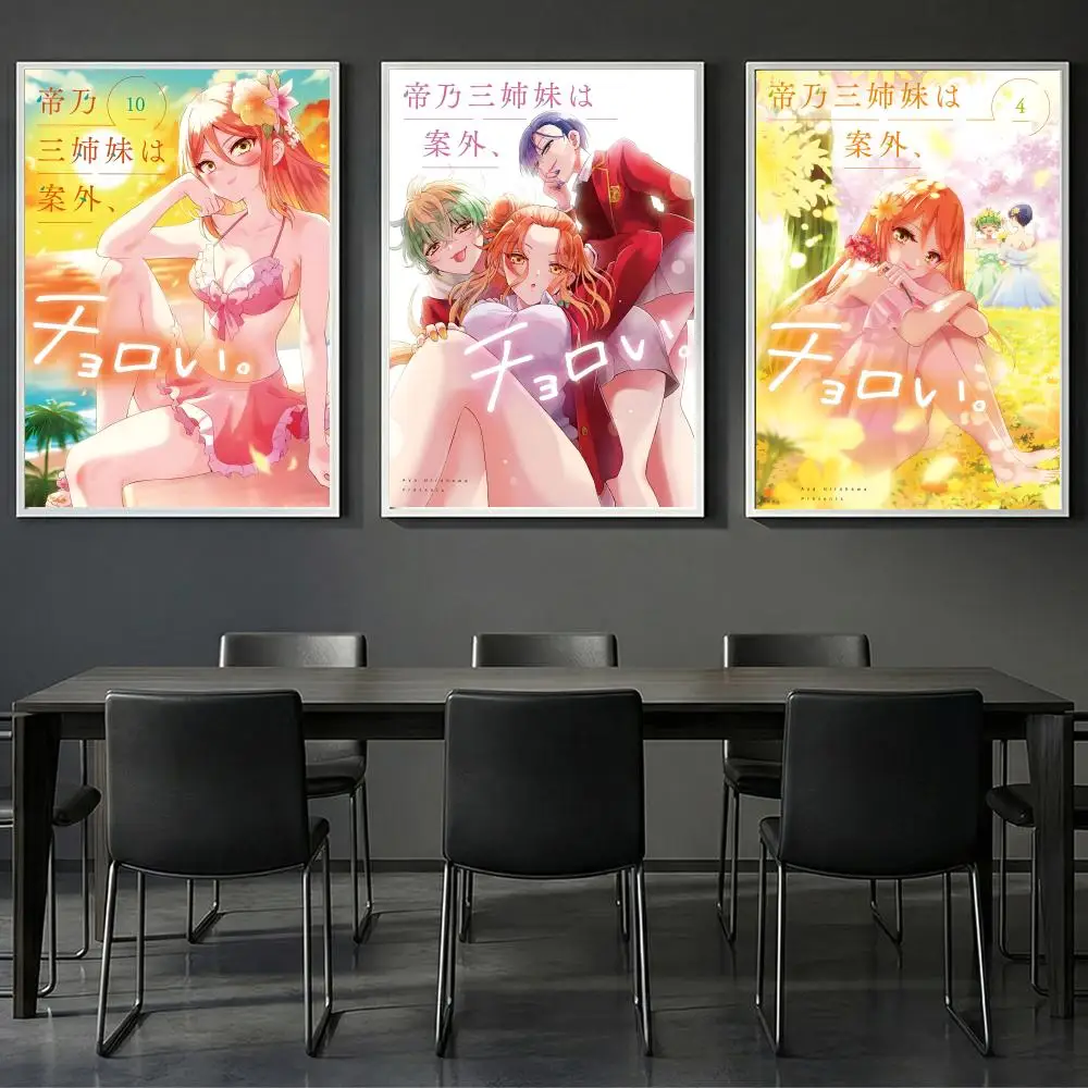 Mikadono Sanshimai wa Angai, Choroi Poster HD Waterproof Self-Adhesive Wall Art with Multi-Scene Compatibility