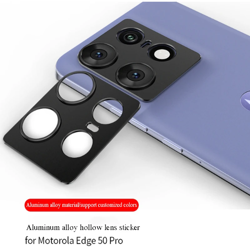 Film de protection d'objectif en métal pour téléphone portable, adapté pour Motorola, Moto Edge50Pro